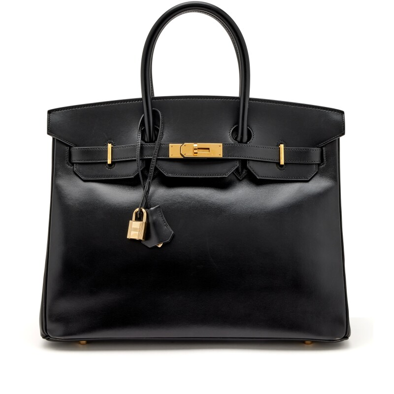 [TOP] HERMES Birkin Box Calf Bags 25cm/30cm - Black&GHW