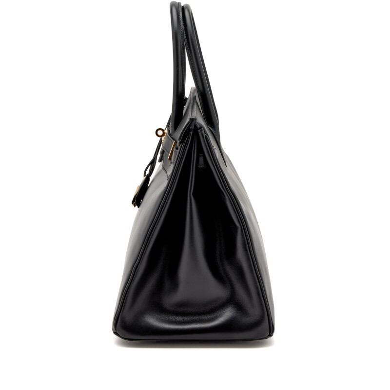 [TOP] HERMES Birkin Box Calf Bags 25cm/30cm - Black&GHW