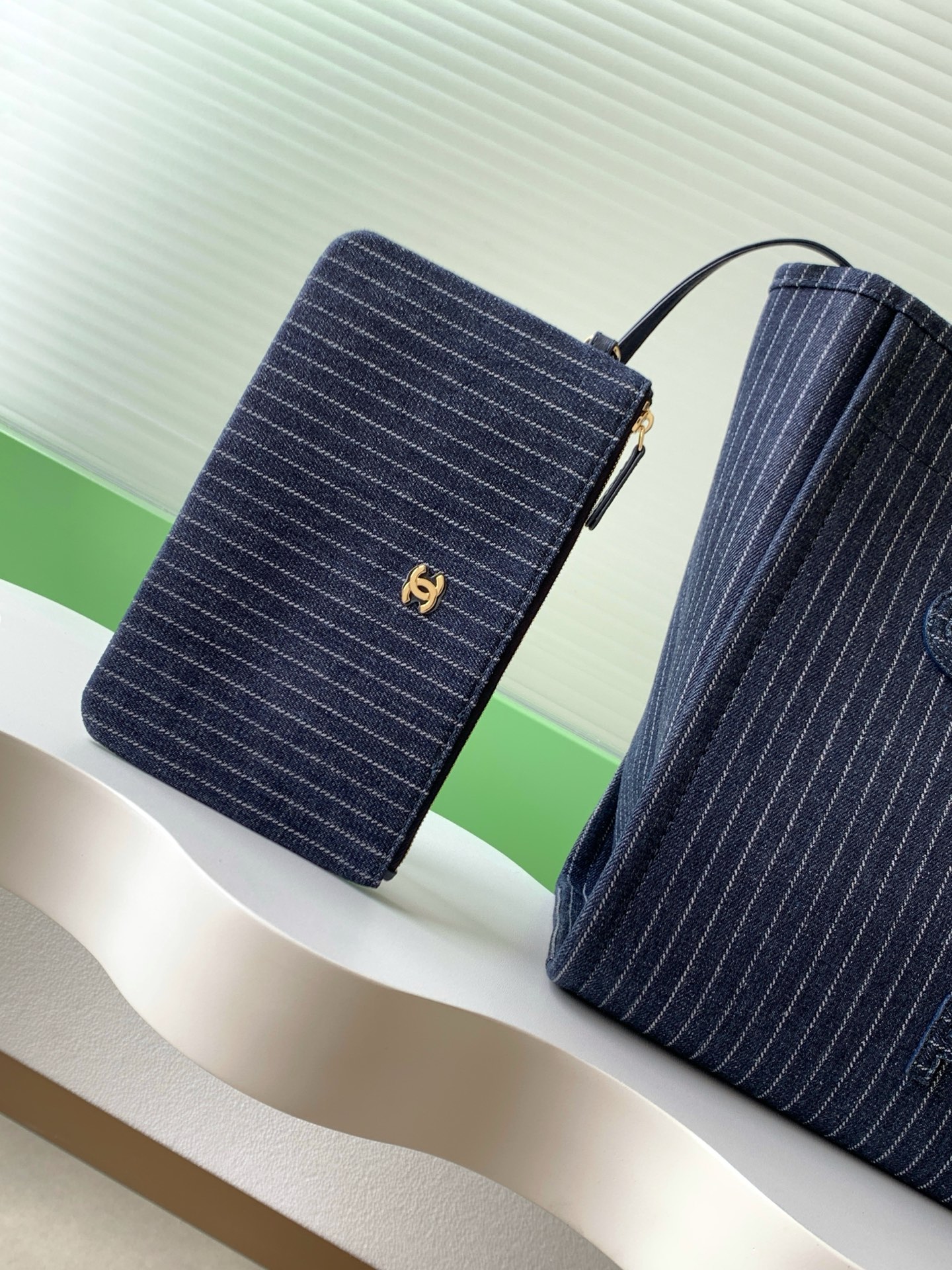 [TOP] CHANEL Beach Bag 38cm -  Blue