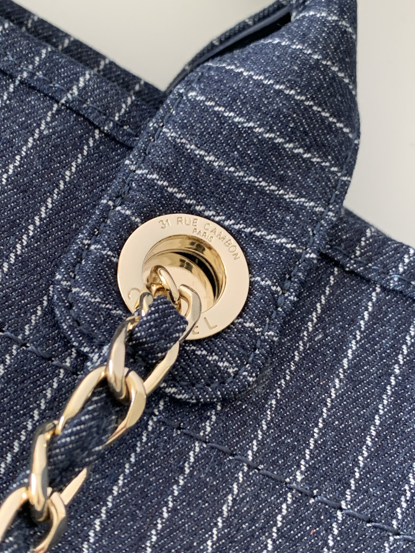 [TOP] CHANEL Beach Bag 38cm -  Blue