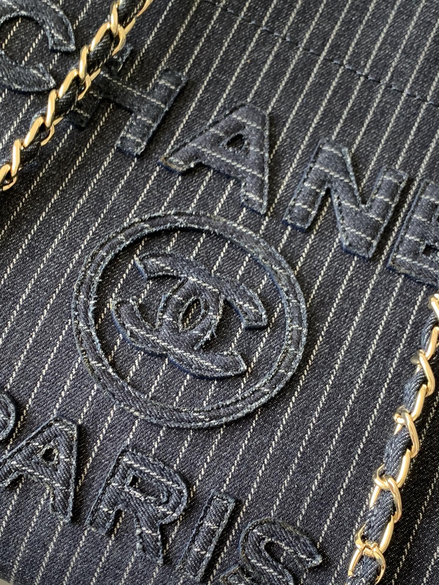 [TOP] CHANEL Beach Bag 38cm -  Blue