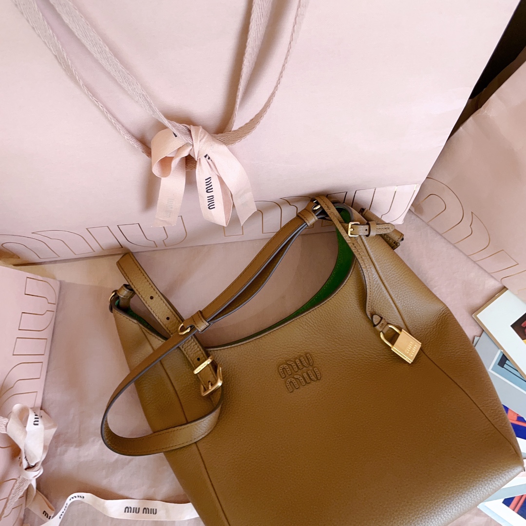 [TOP] Miu Miu Tote Bag  28X 22.5X 12cm - Brown