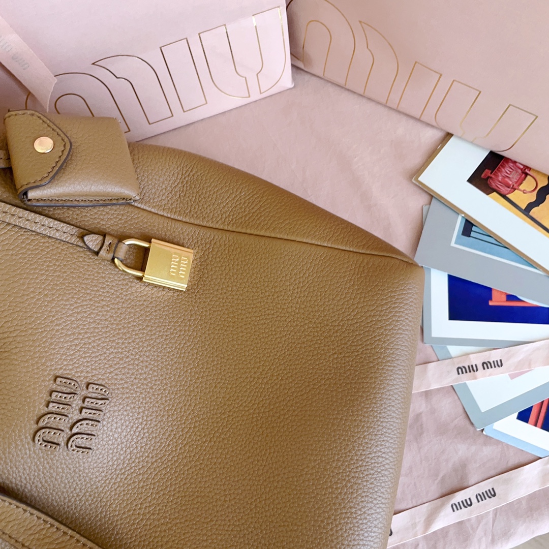 [TOP] Miu Miu Tote Bag  28X 22.5X 12cm - Brown