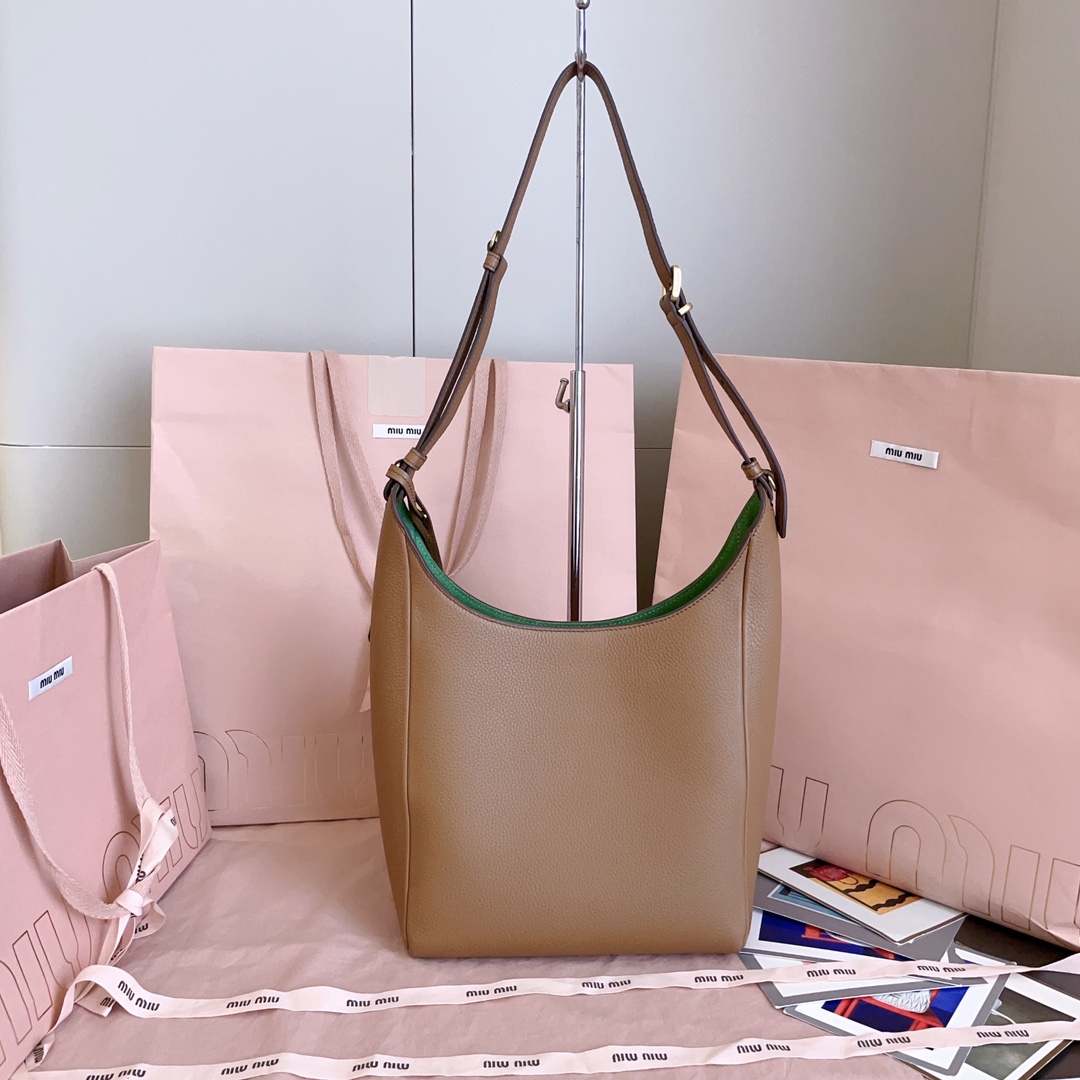 [TOP] Miu Miu Tote Bag  28X 22.5X 12cm - Brown