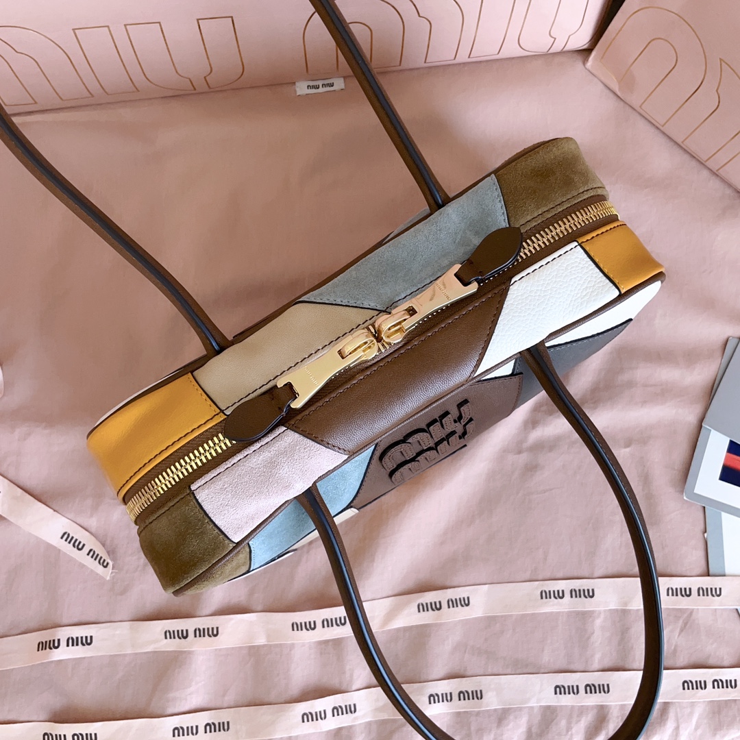 [TOP] Miu Miu Bag  28X12X9cm - Brown and White