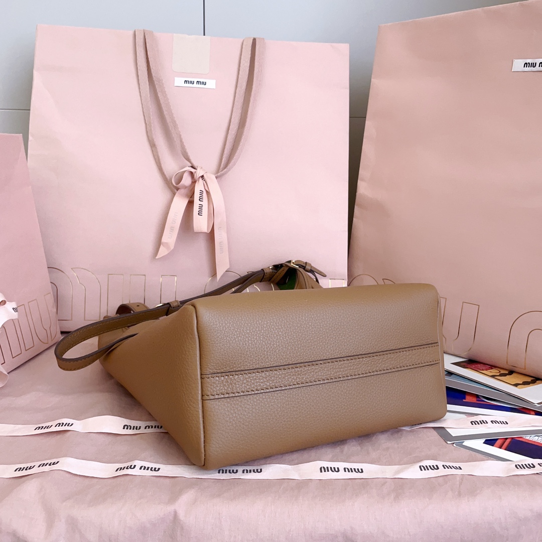 [TOP] Miu Miu Tote Bag  28X 22.5X 12cm - Brown