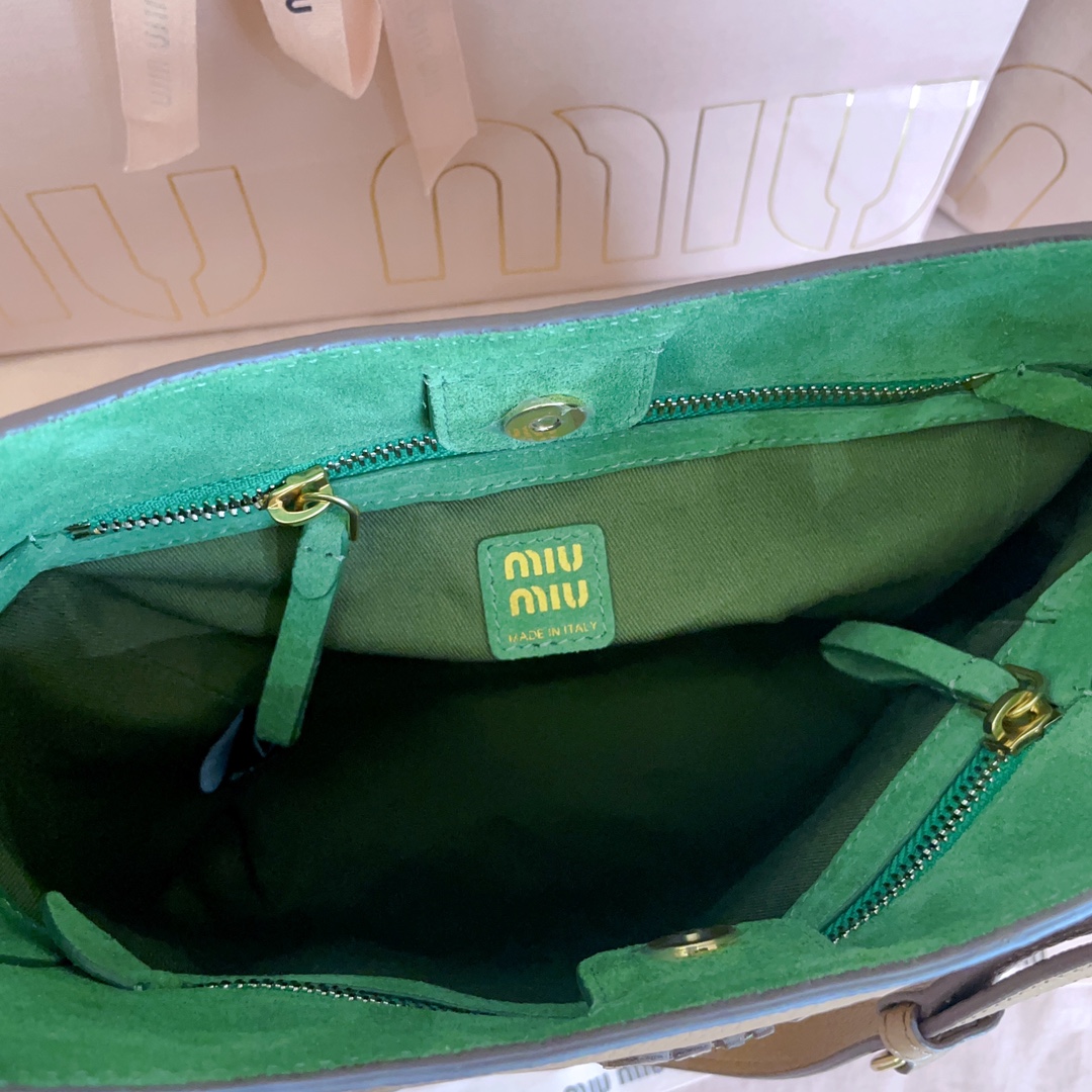 [TOP] Miu Miu Tote Bag  28X 22.5X 12cm - Brown