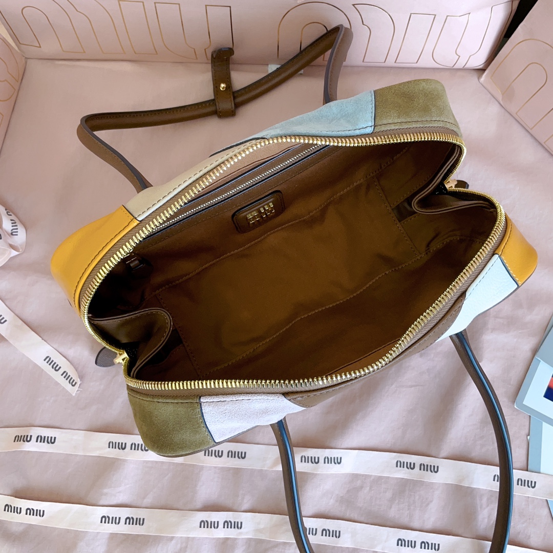 [TOP] Miu Miu Bag  28X12X9cm - Brown and White