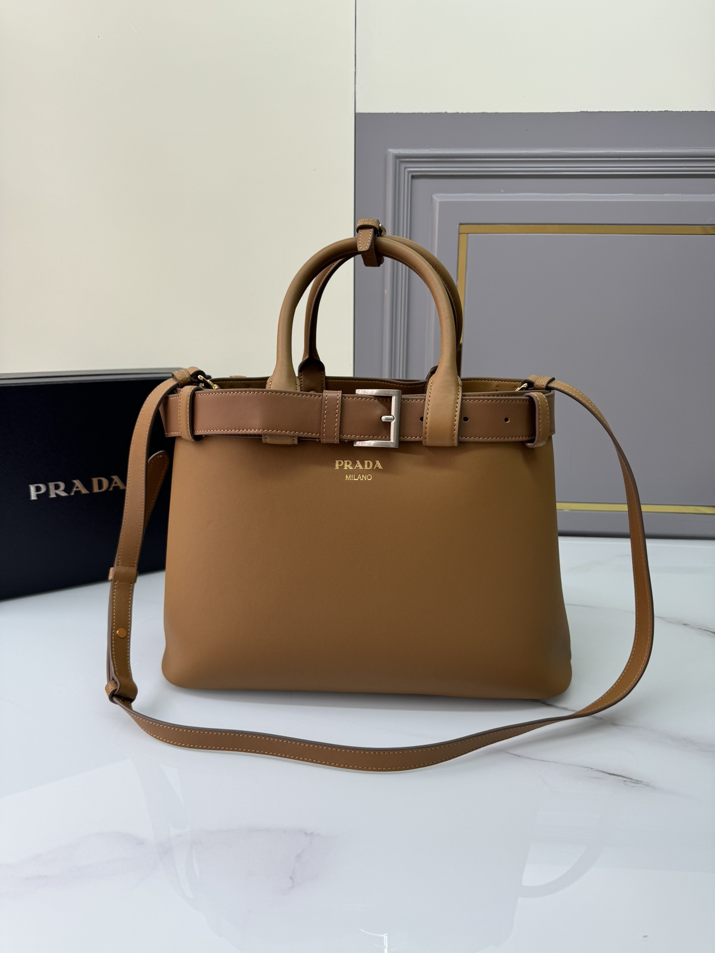 [TOP] PRADA DoubleBag Medium Shopping Bag 35Ｘ25Ｘ13CM - 2 Colors