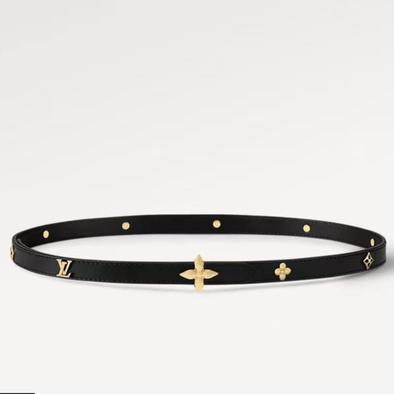 [TOP] Louis Vuitton LV Monogram Belt  2.5CM - Black
