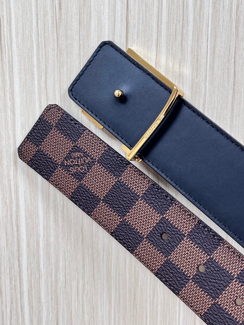 [TOP] Louis Vuitton LV Classic Belt  4.0CM - Brown