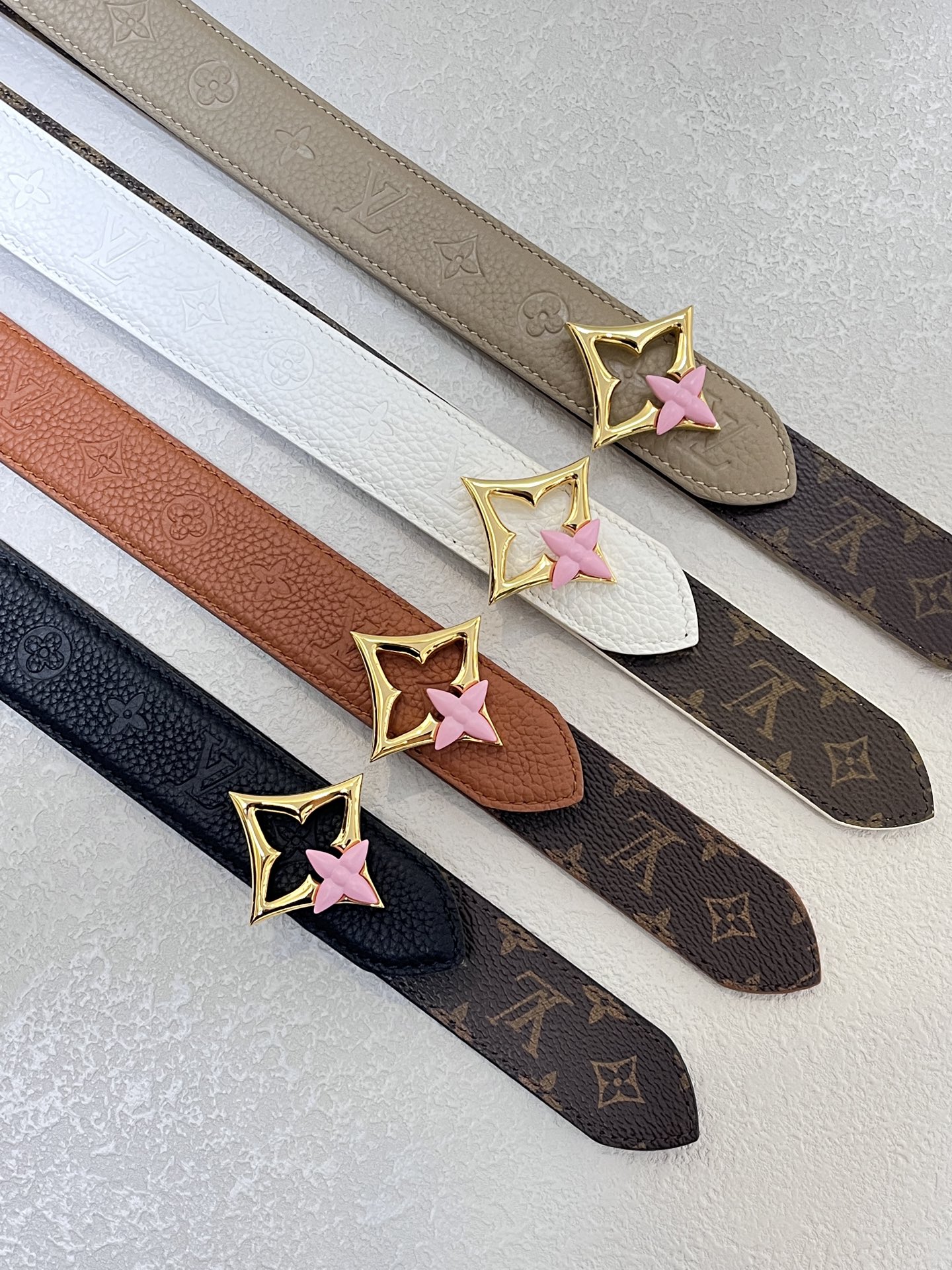 [TOP] Louis Vuitton LV Monogram Belt 3.0CM - 4 Colors