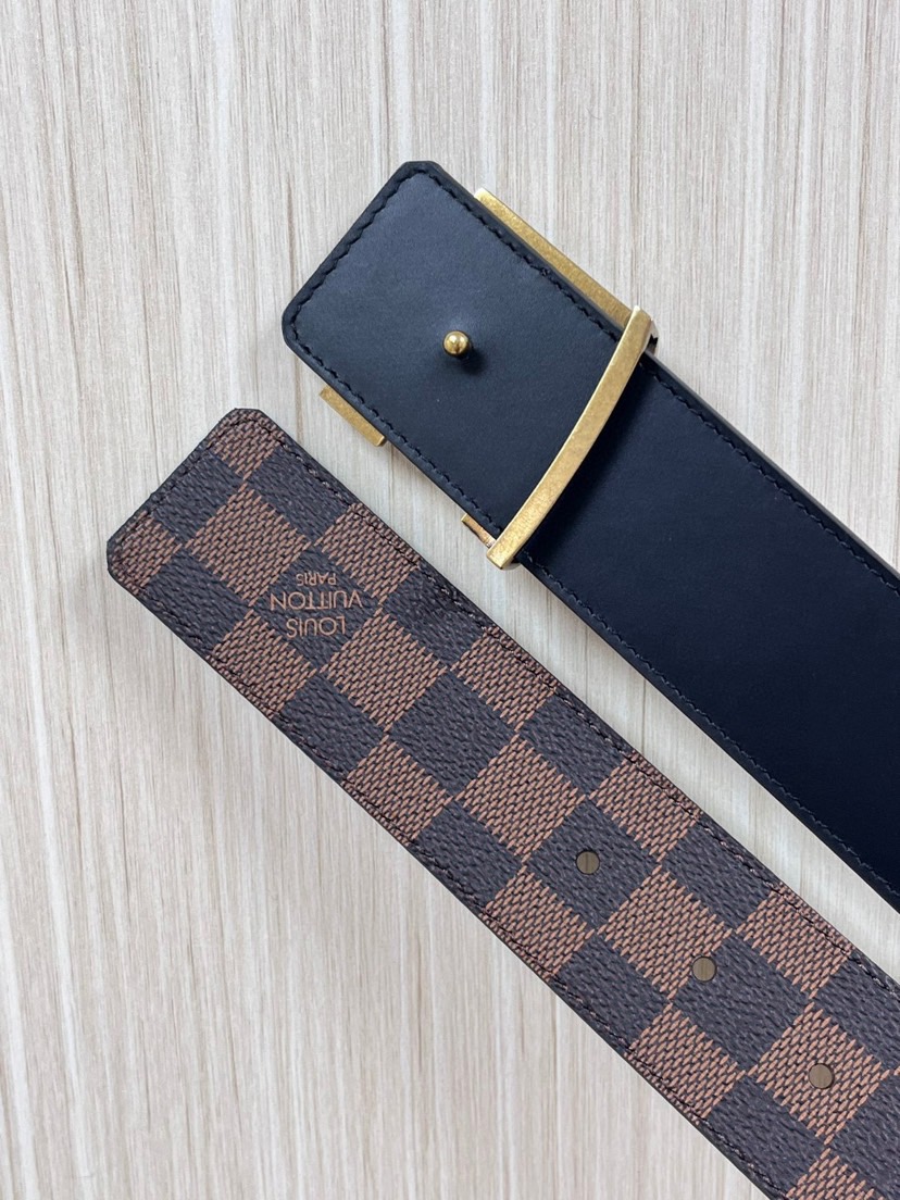 [TOP] Louis Vuitton LV Classic Belt  4.0CM - Brown