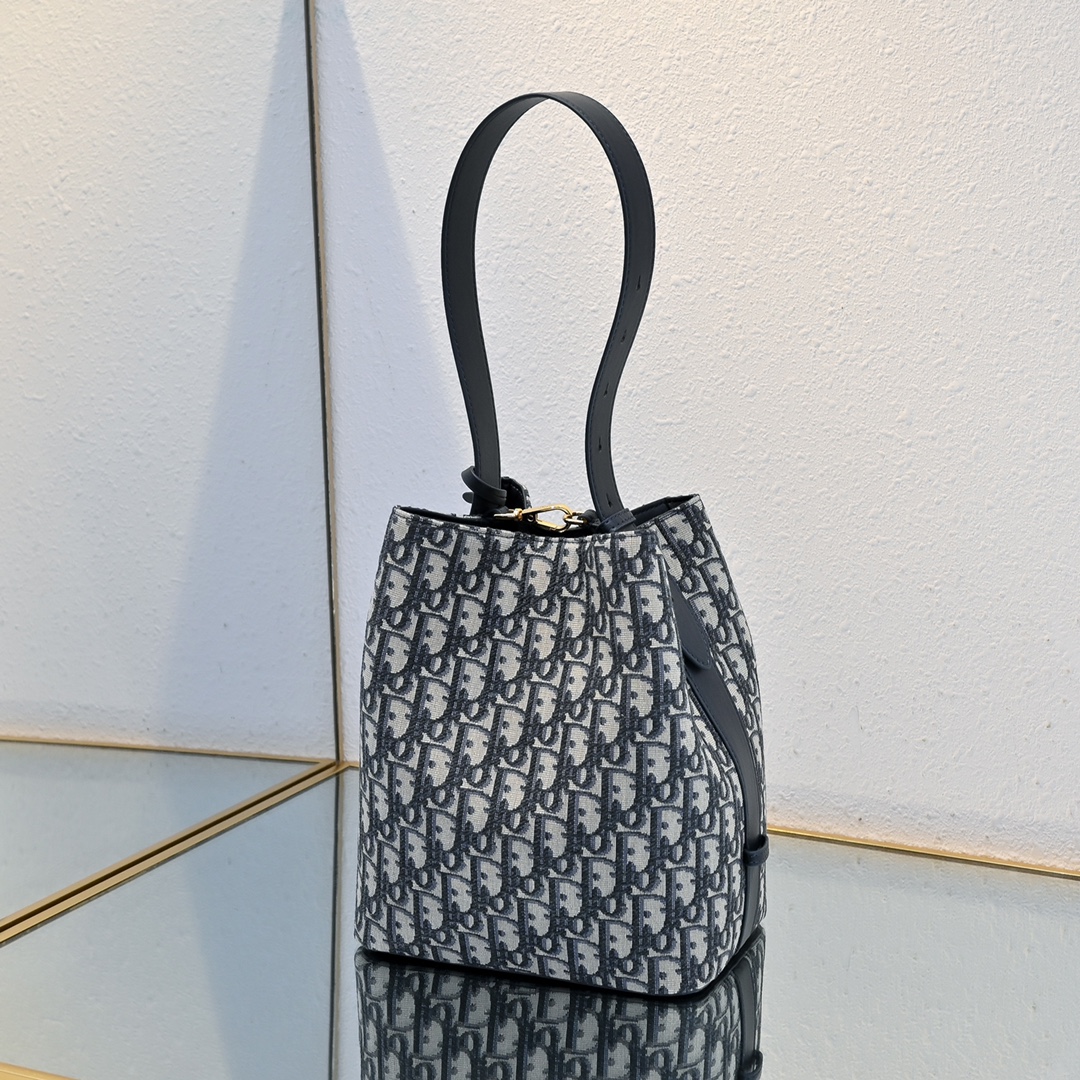 [TOP] Christian Dior Star Bucket Bag 20*24*15cm - Blue
