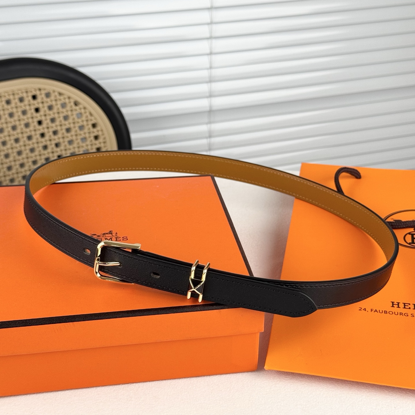 [TOP] HERMES 2CM Swift Cowhide Belt - 2 Colors