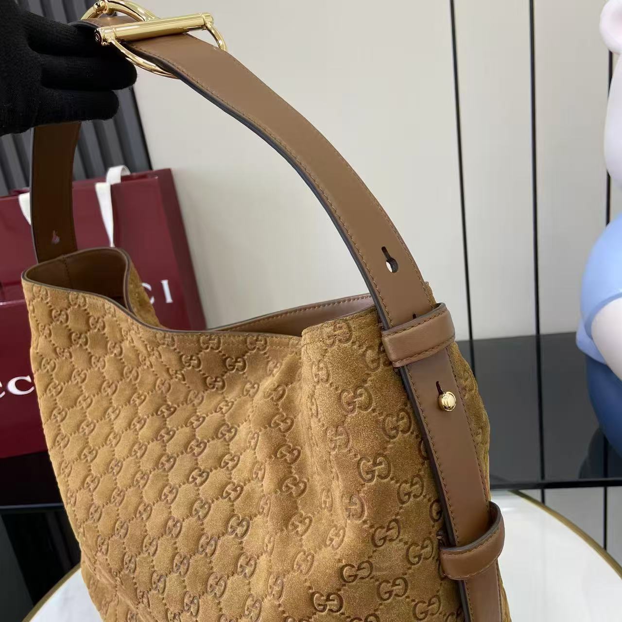 [TOP] GUCCI Beatrix Large Tote  Bag 40 X 36 X 12 CM - Brown