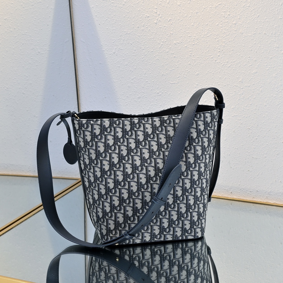 [TOP] Christian Dior Star Bucket Bag 20*24*15cm - Blue