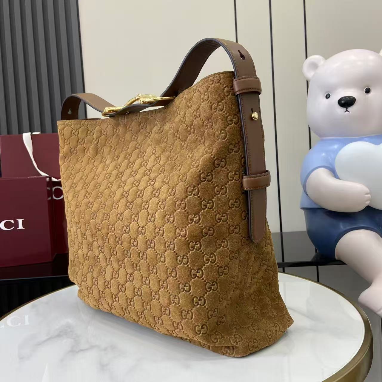[TOP] GUCCI Beatrix Large Tote  Bag 40 X 36 X 12 CM - Brown