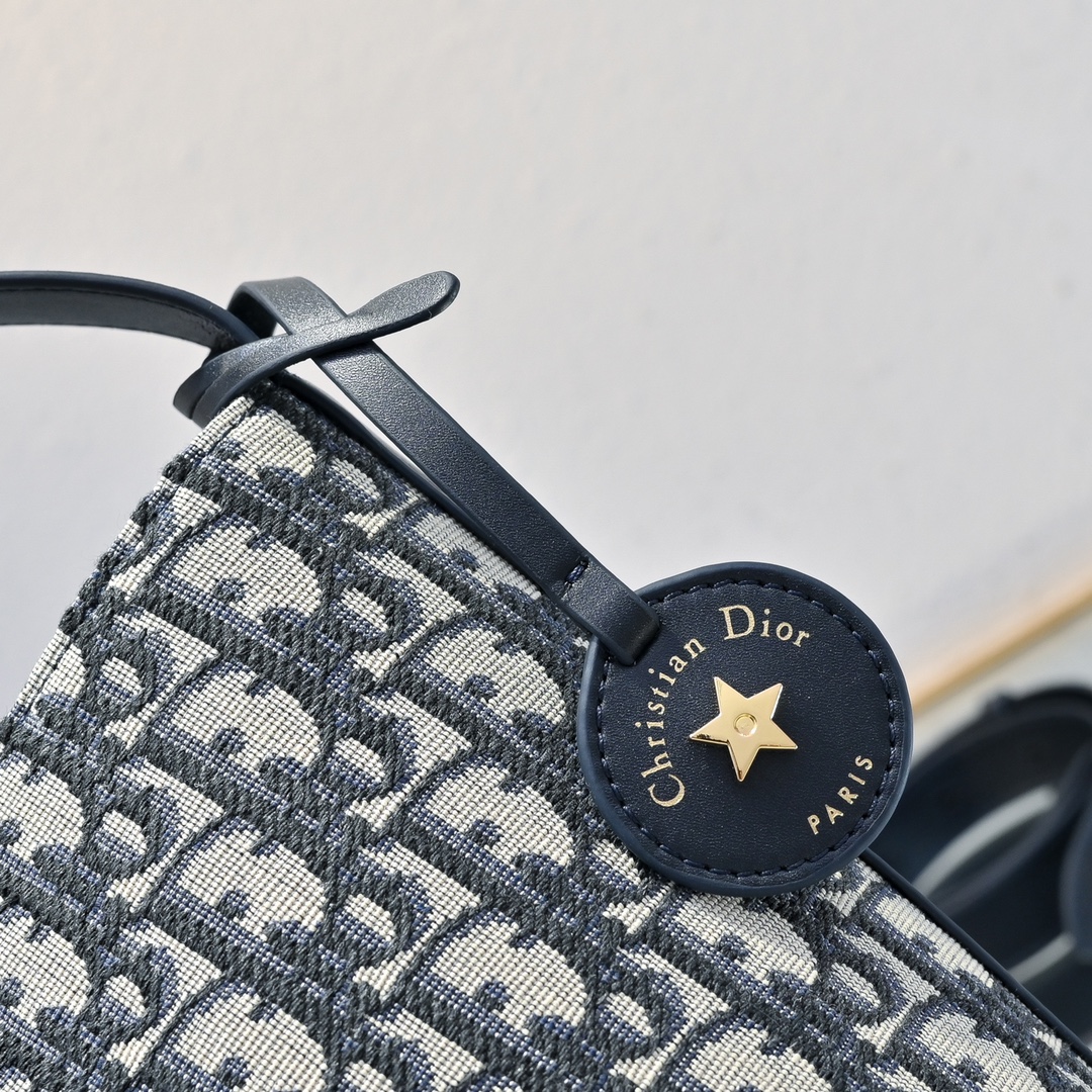 [TOP] Christian Dior Star Bucket Bag 20*24*15cm - Blue