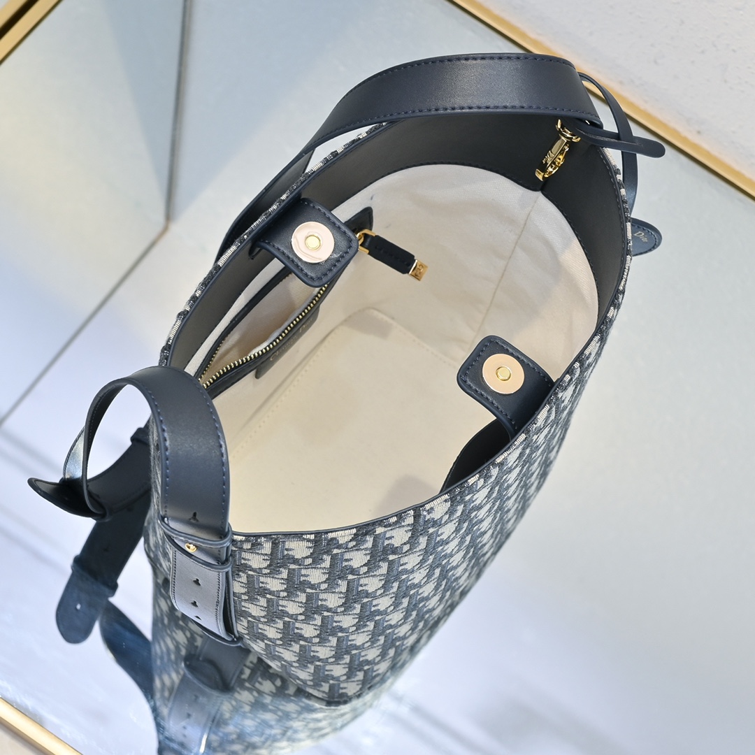 [TOP] Christian Dior Star Bucket Bag 20*24*15cm - Blue