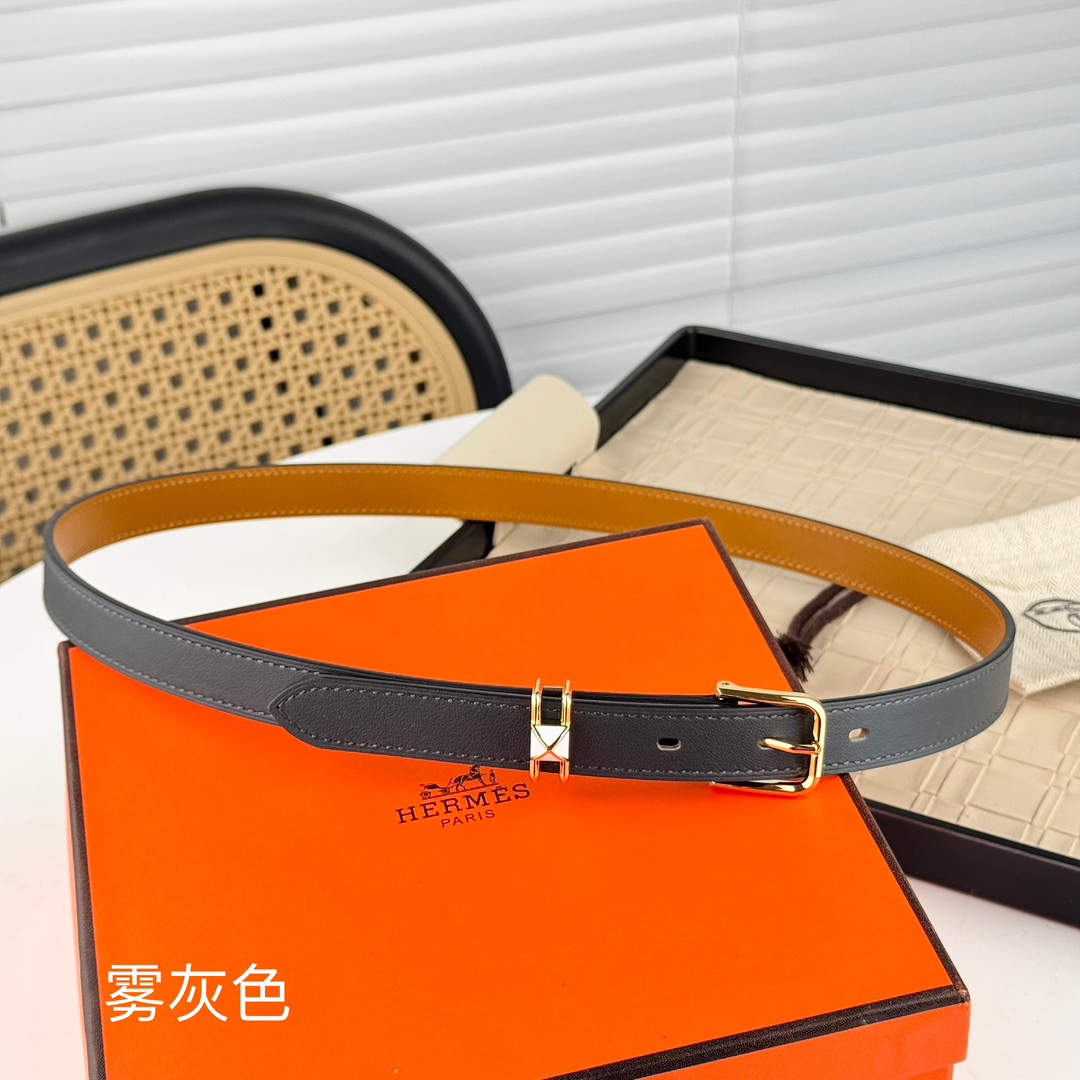 [TOP] HERMES 2CM Swift Cowhide Belt - 2 Colors