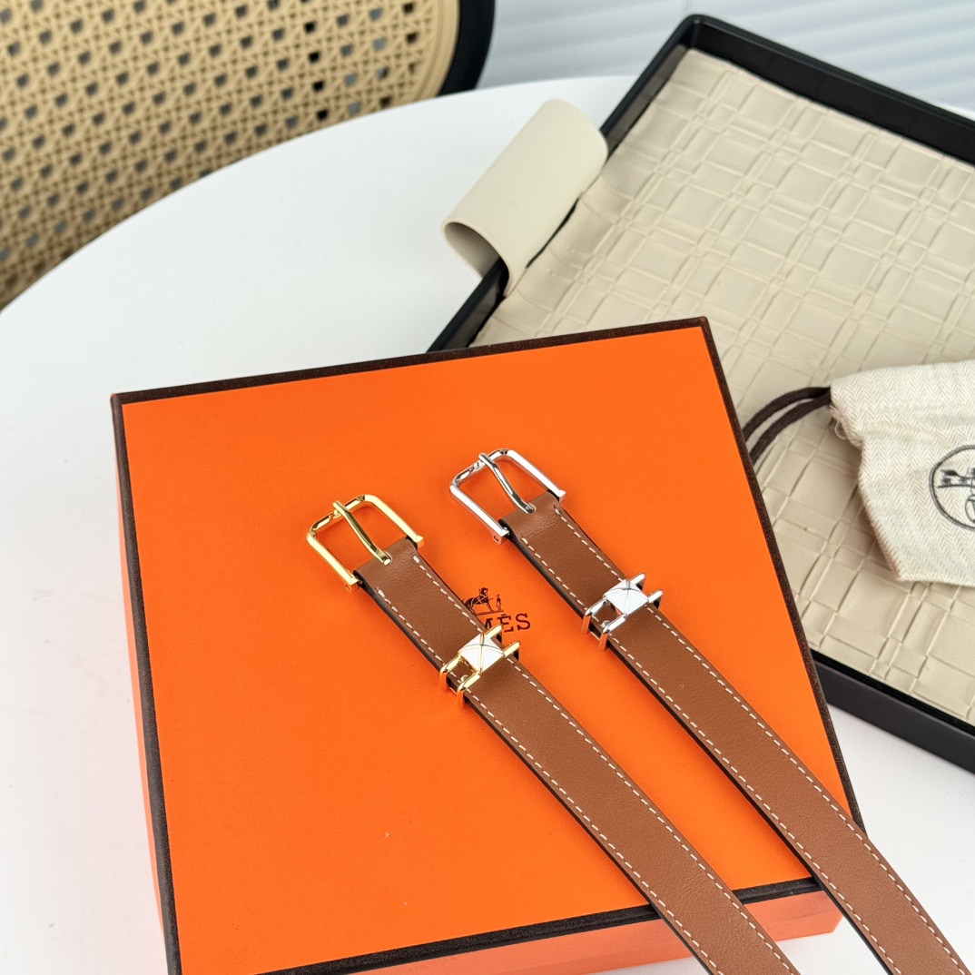 [TOP] HERMES 2CM Swift Cowhide Belt - 2 Colors