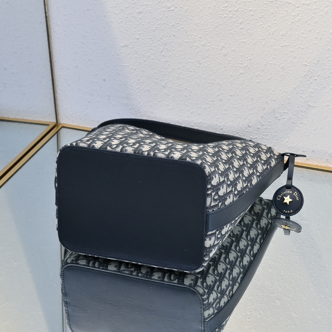 [TOP] Christian Dior Star Bucket Bag 20*24*15cm - Blue