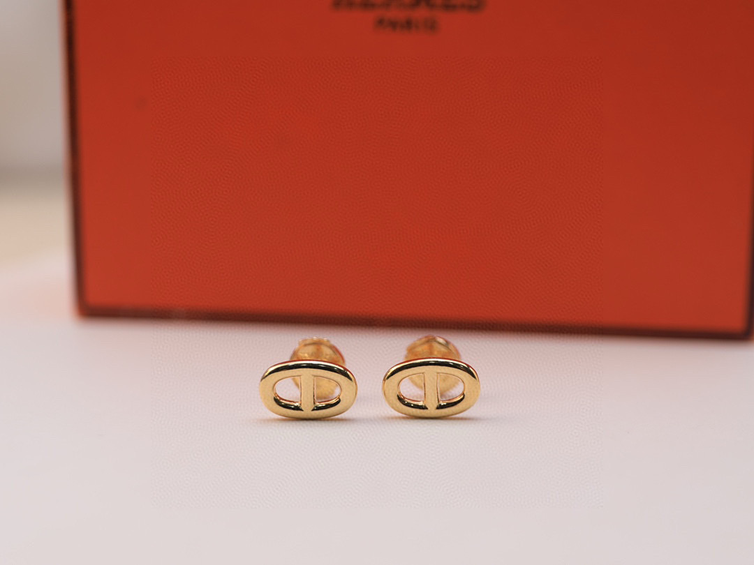 [TOP] HERMES Mini Pig Nose Earrings - 2 Colors