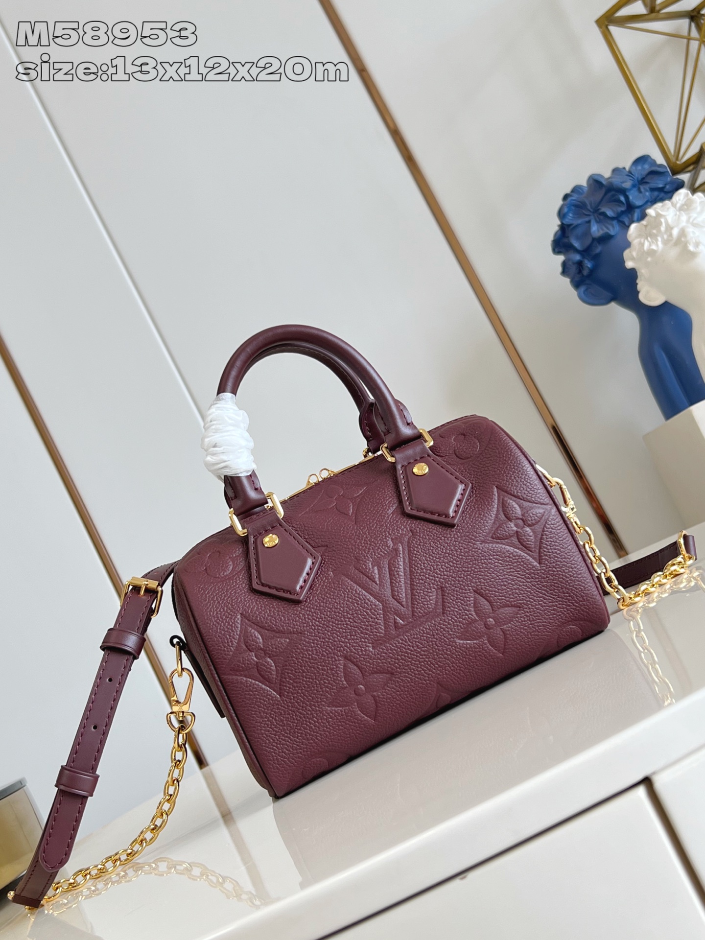[TOP] Louis Vuitton LV Speedy Bandouliere 20 Bag 13.5 x 12 x 20.5  cm - Claret