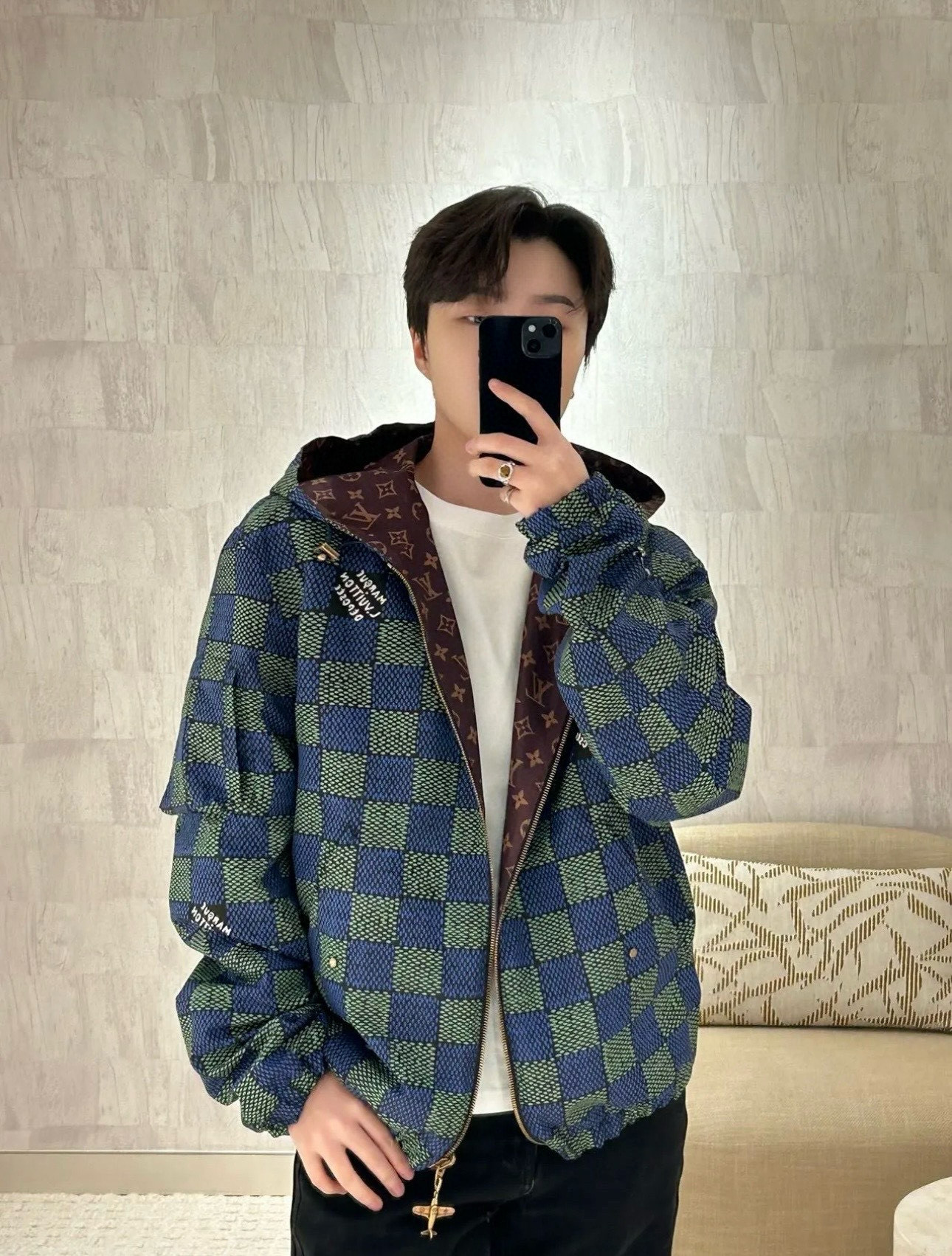 [TOP] Louis Vuitton LV Men's/Women's Reversible Jacket - Monogram