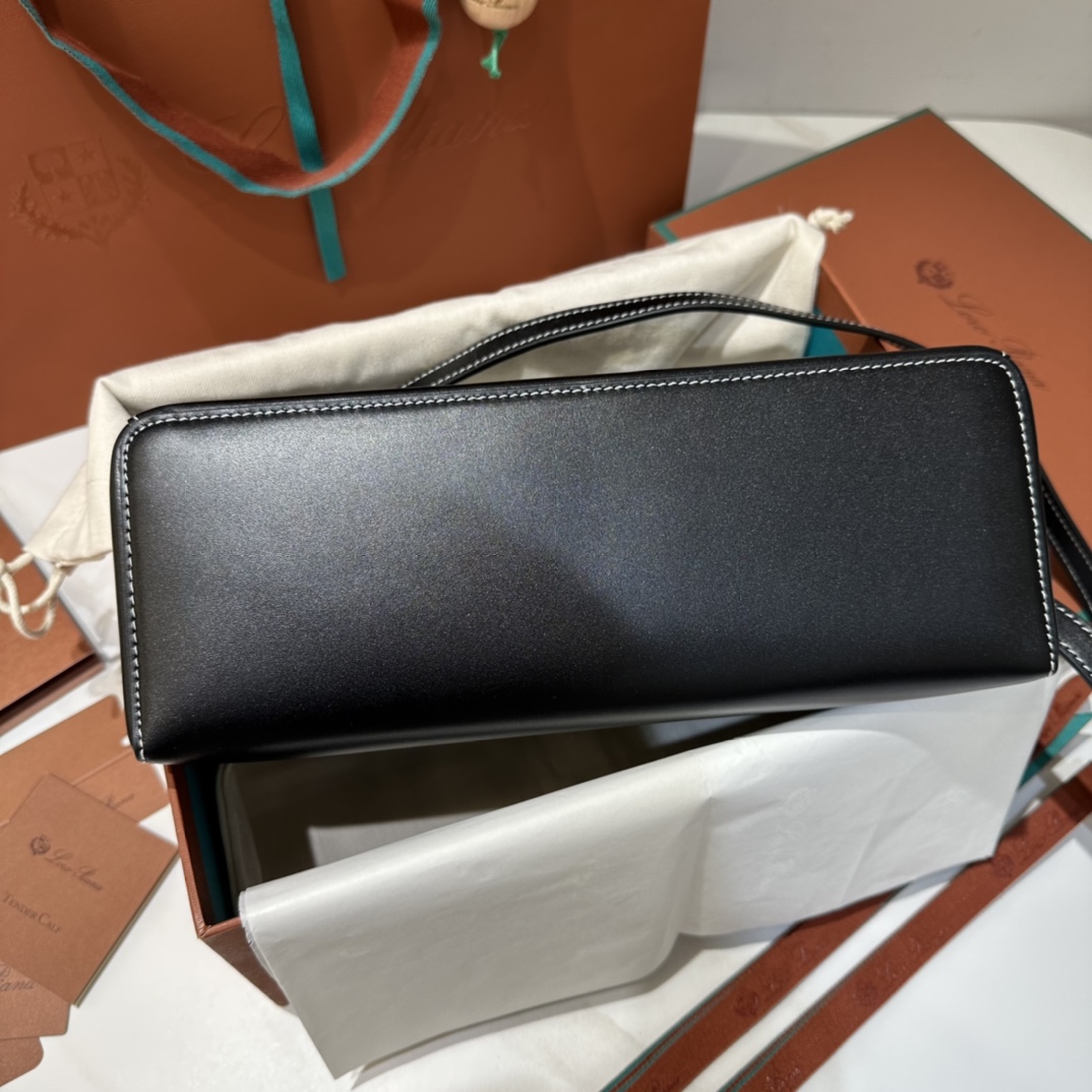[TOP] Loro Piana Extra Bag L27  27×10×16cm - Black
