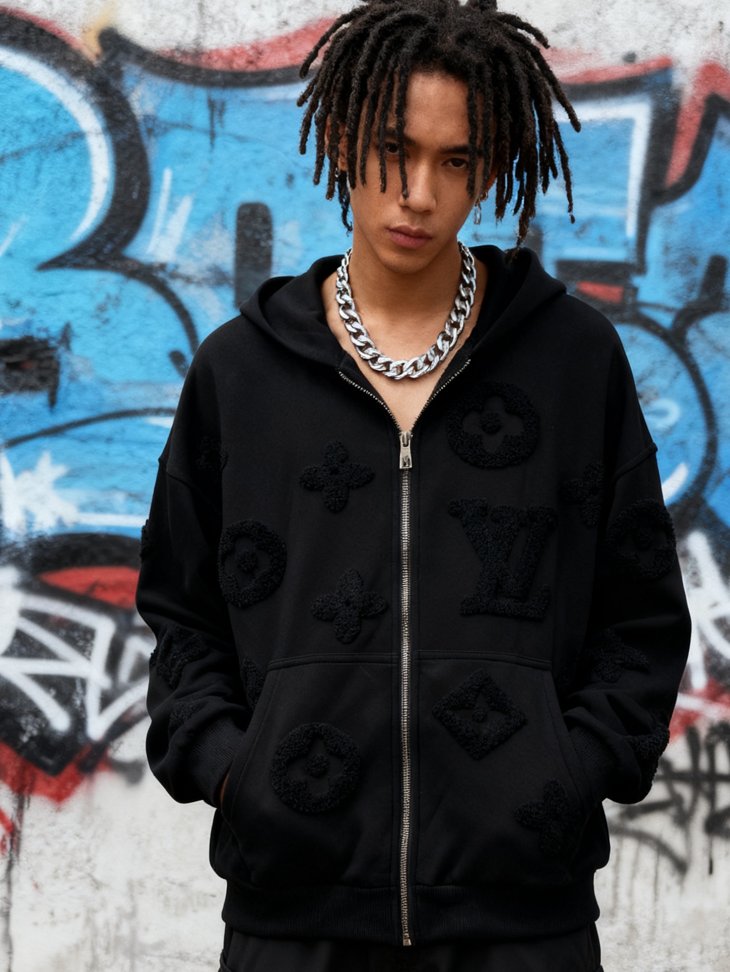 [TOP] Louis Vuitton LV Men's/Women's Jacket - Black