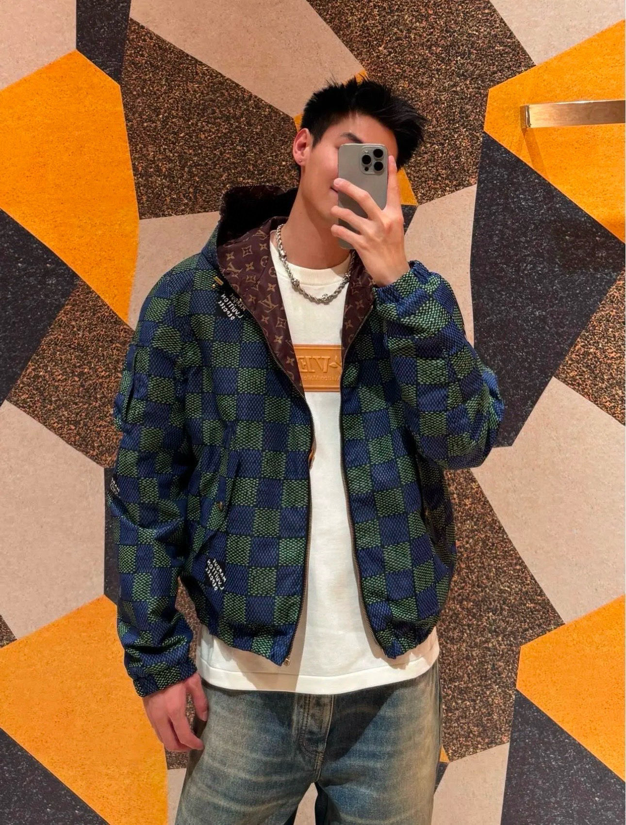 [TOP] Louis Vuitton LV Men's/Women's Reversible Jacket - Monogram