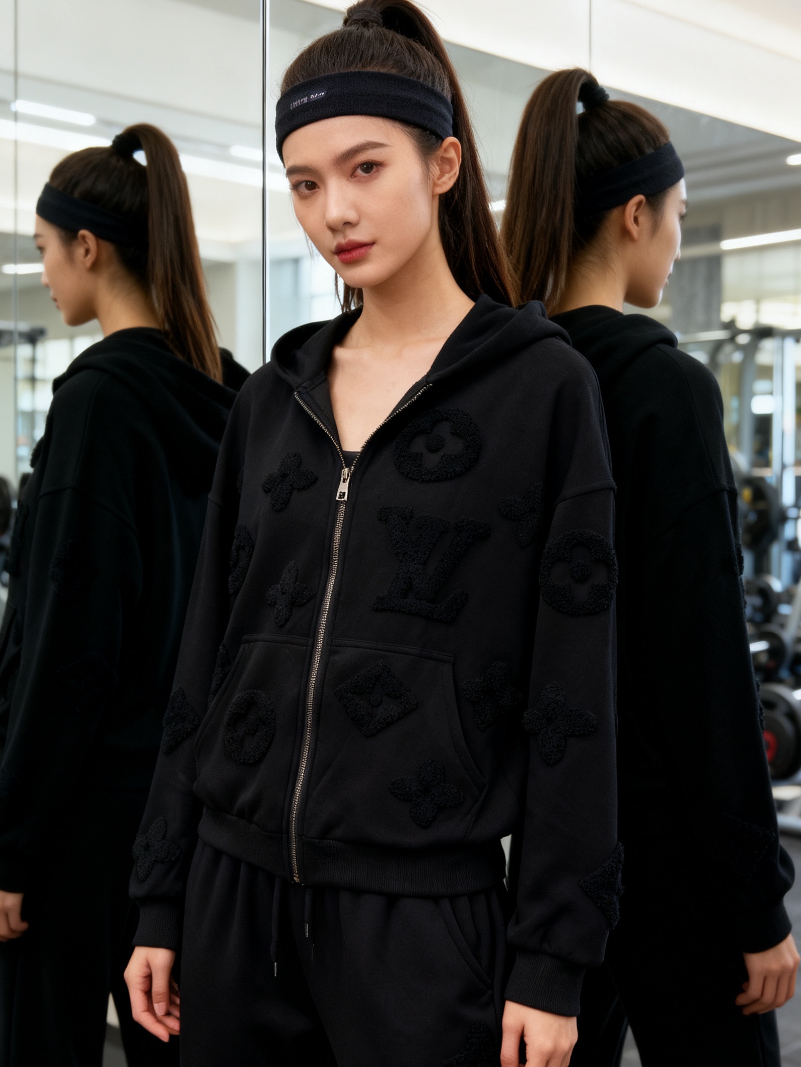 [TOP] Louis Vuitton LV Men's/Women's Jacket - Black