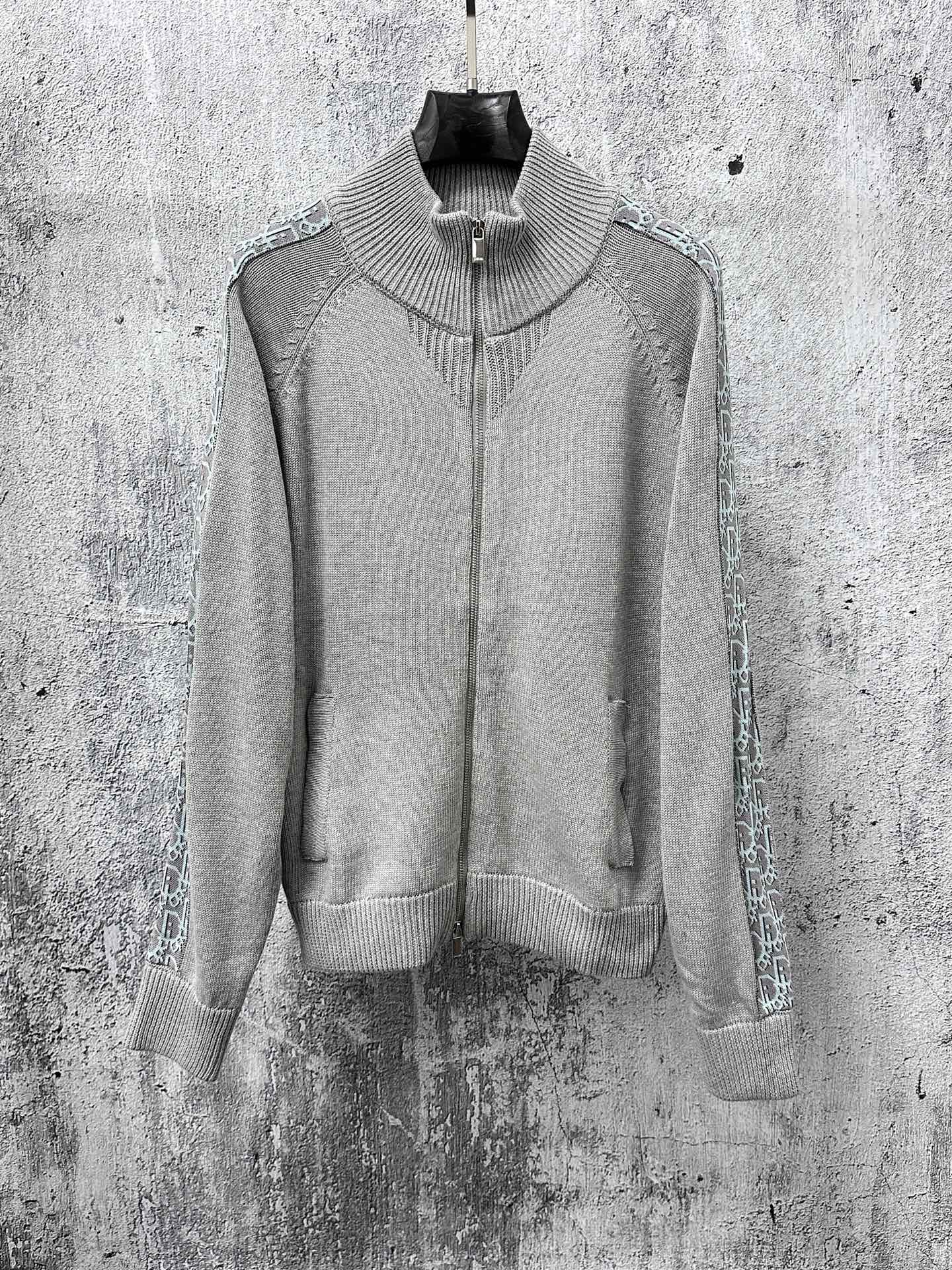 [TOP] Christian Dior Men's/Women's Knit Coat - Gray