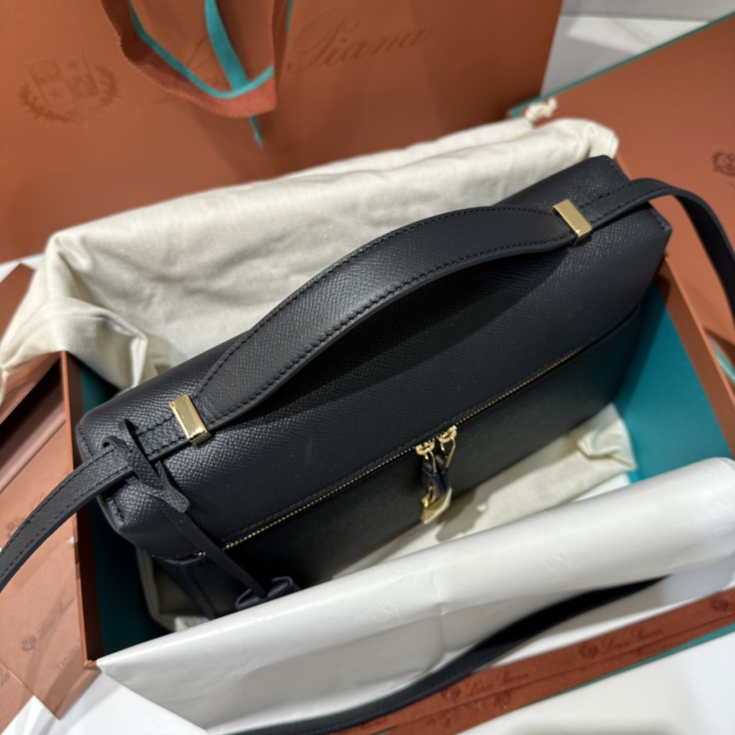 [TOP] Loro Piana Extra Bag L27  27×10×16cm - Black