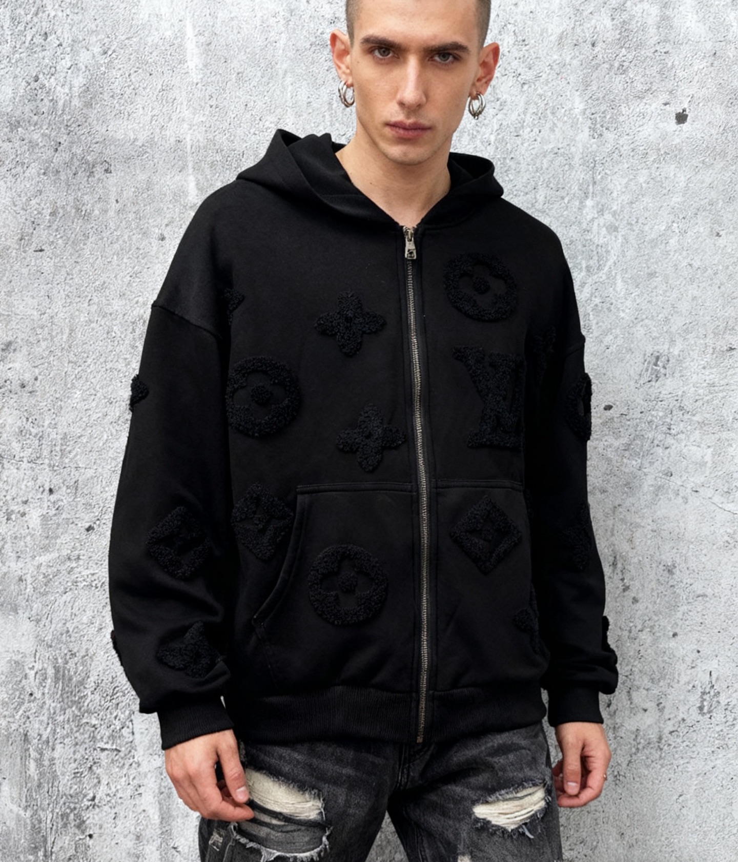 [TOP] Louis Vuitton LV Men's/Women's Jacket - Black