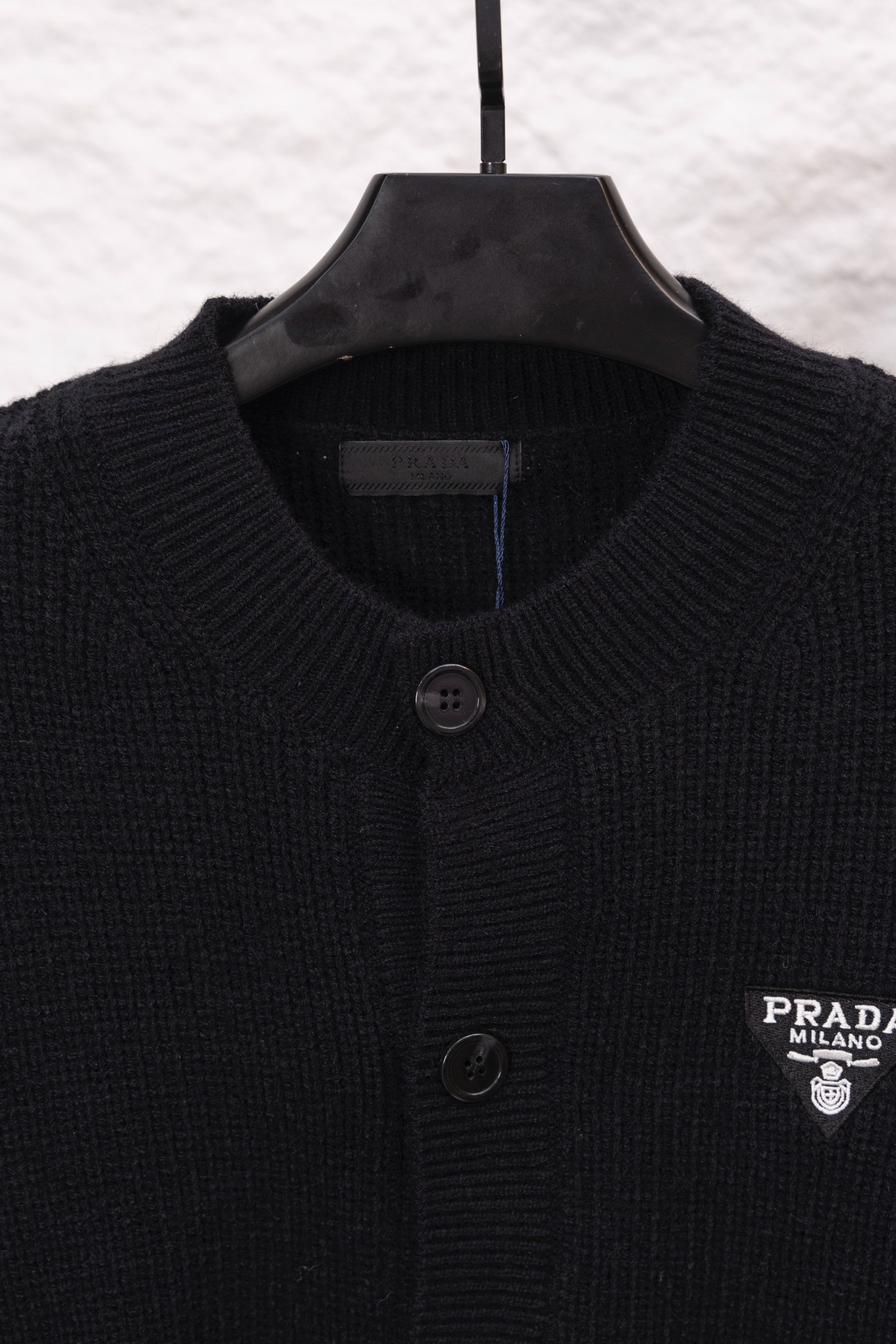 [TOP] PRADA Knitted Cardigan -  Black