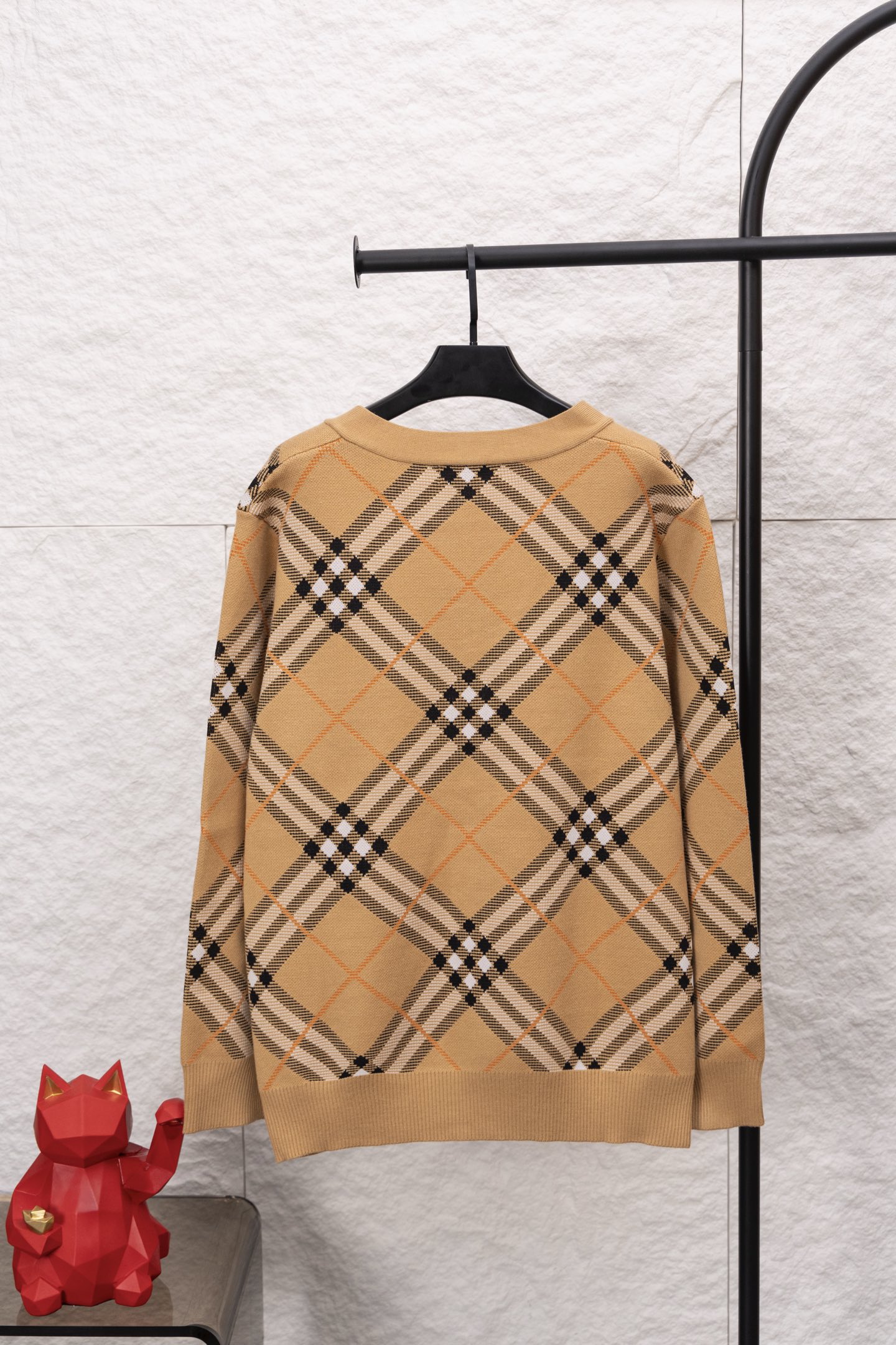 [TOP] BURBERRY Knitted Cardigan -  Khaki