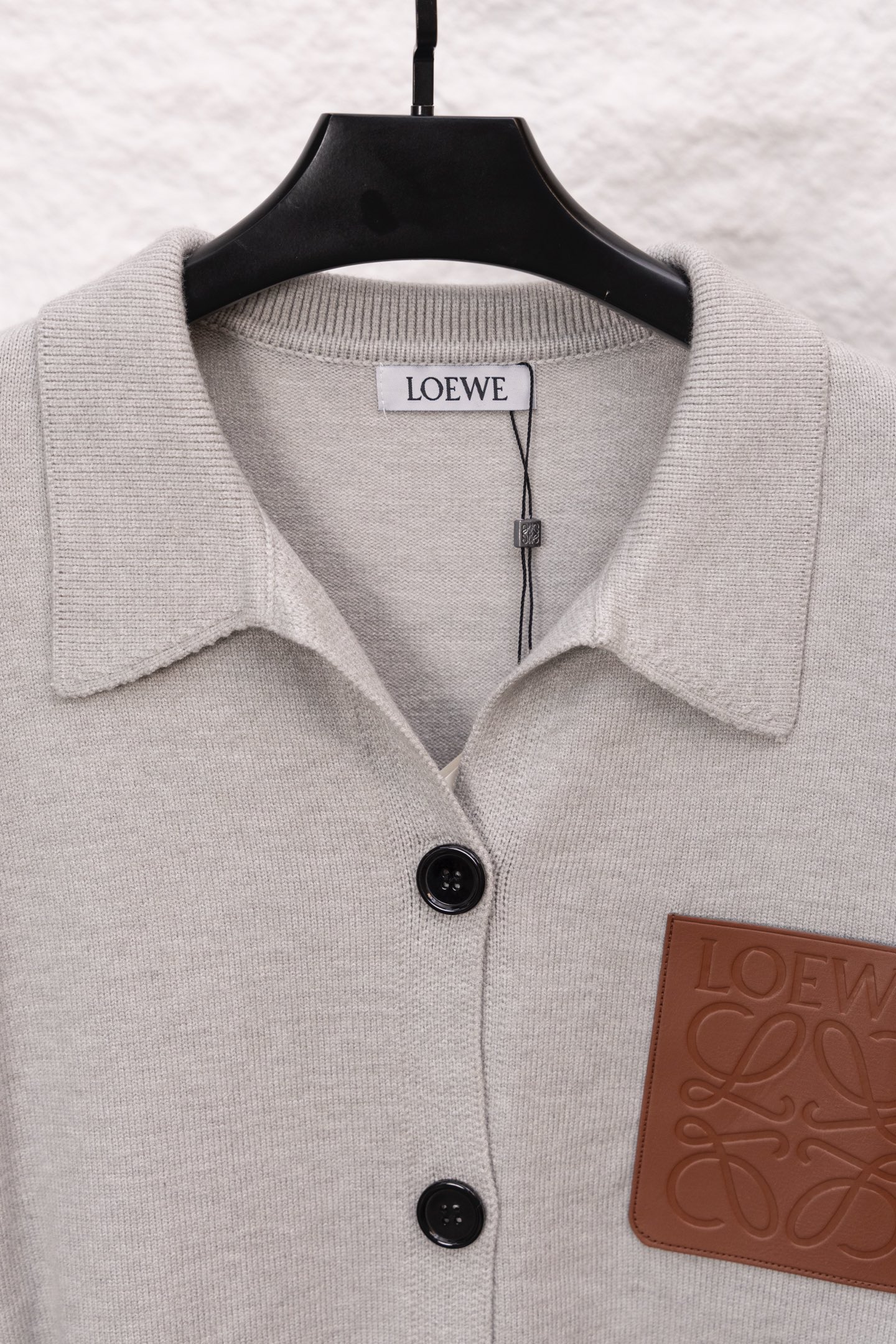 [TOP] LOEWE Knitted Cardigan -  Gray