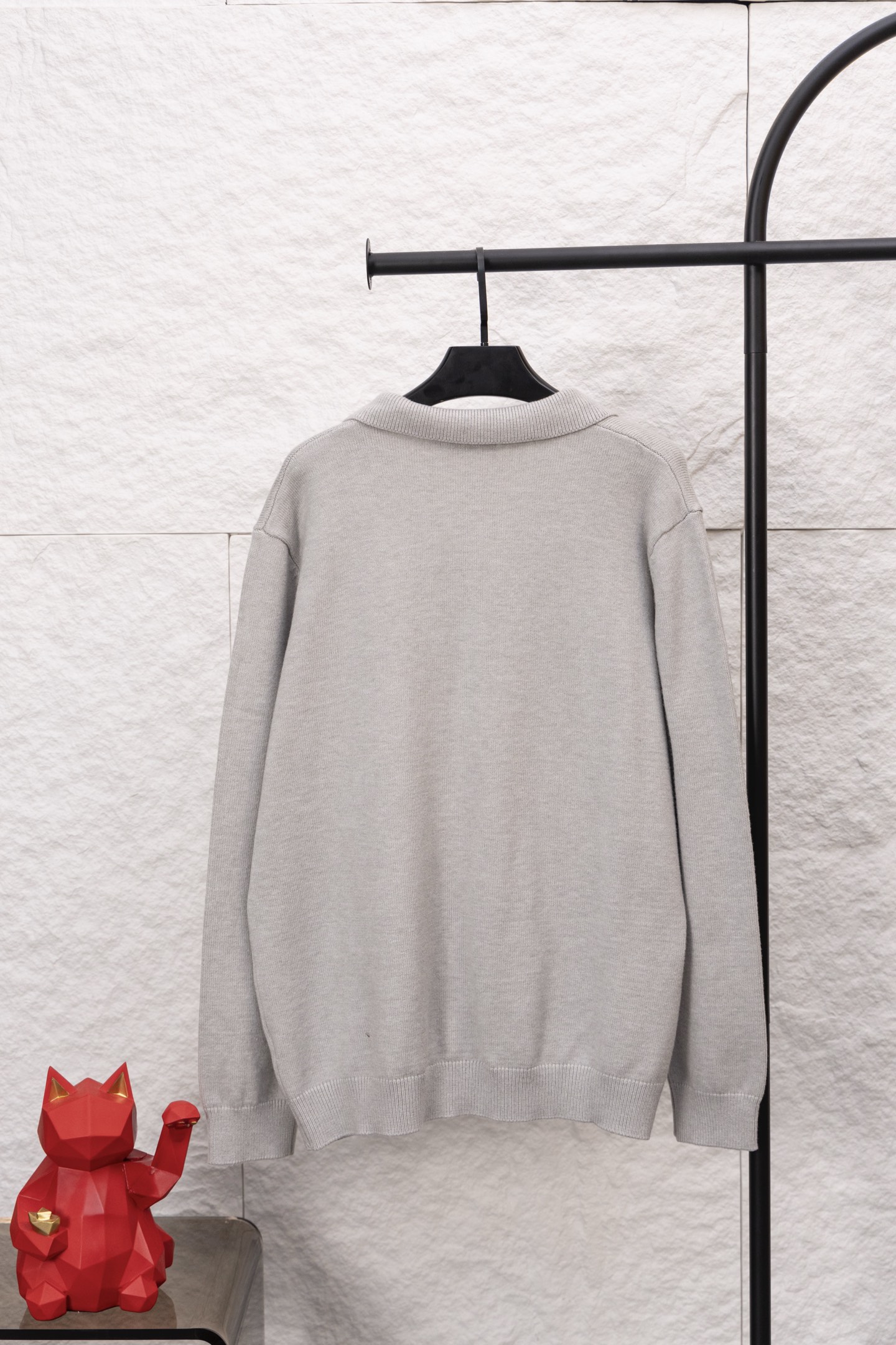 [TOP] LOEWE Knitted Cardigan -  Gray