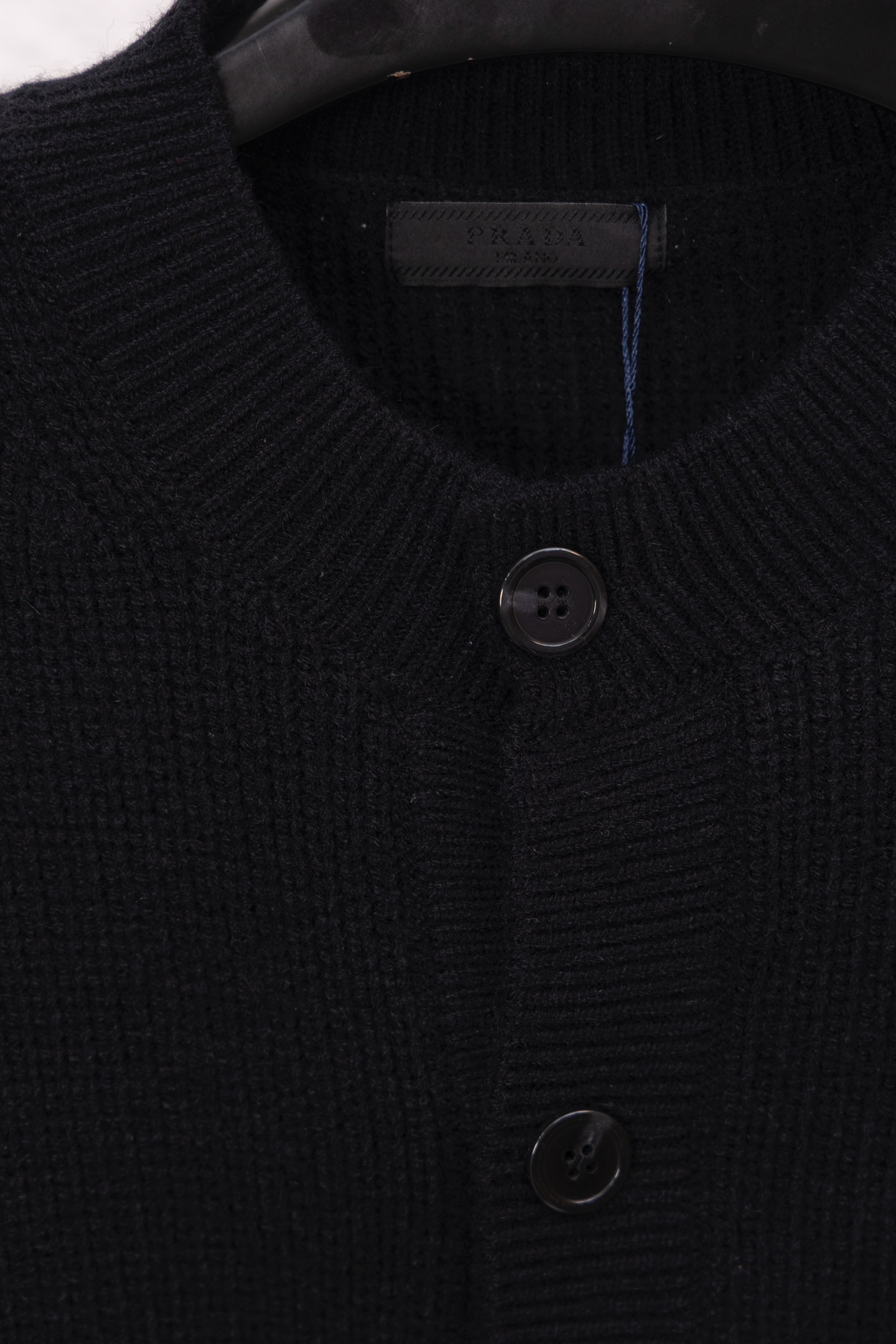 [TOP] PRADA Knitted Cardigan -  Black