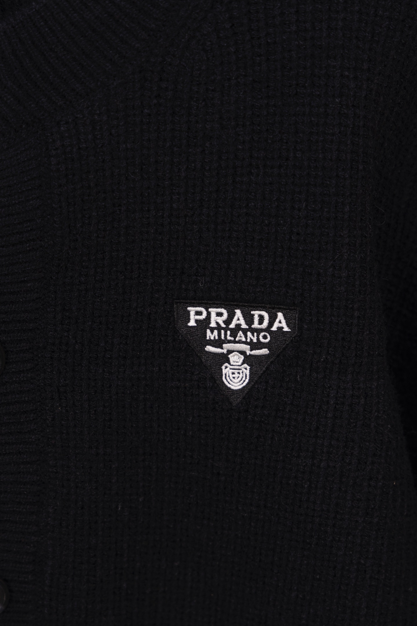 [TOP] PRADA Knitted Cardigan -  Black
