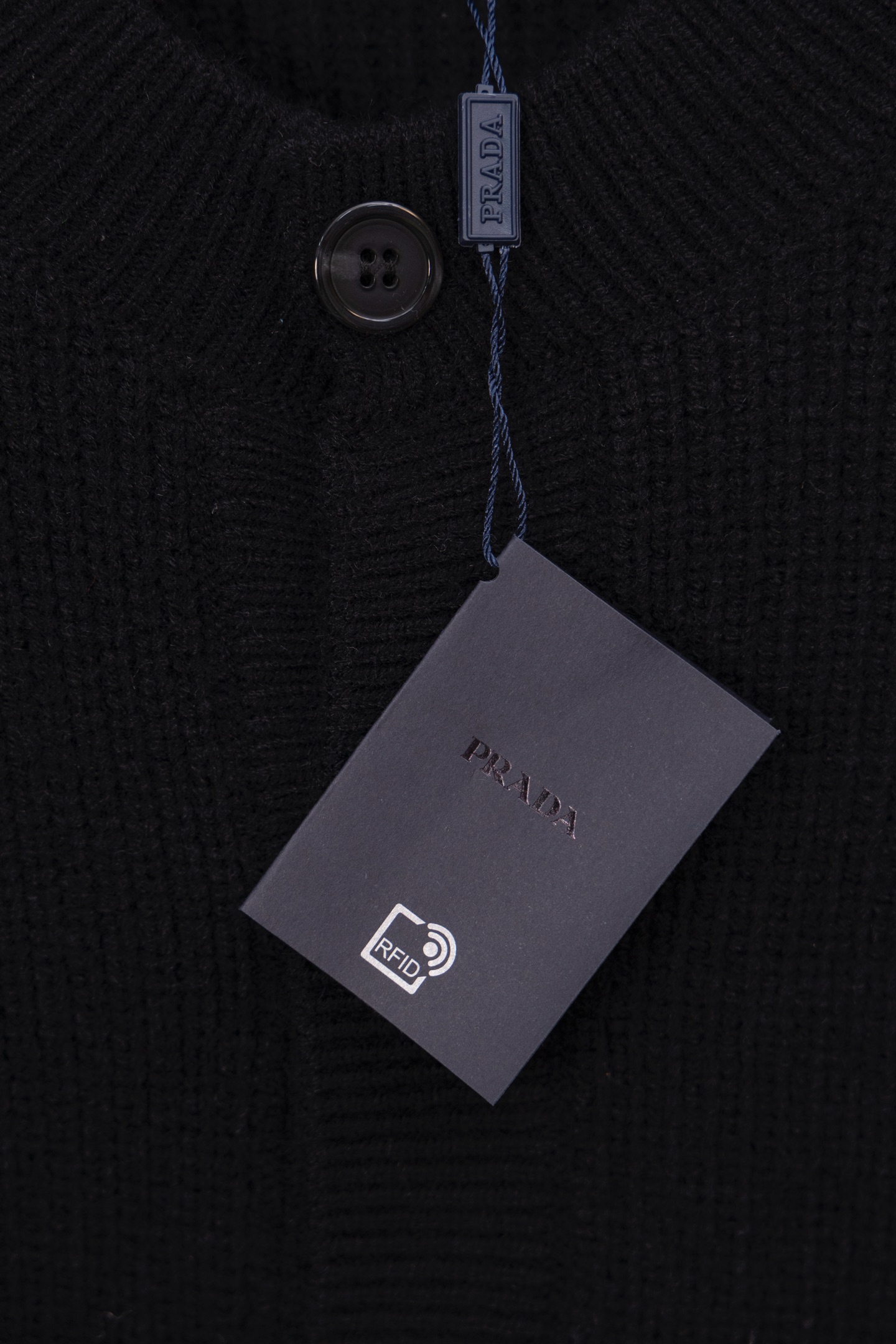 [TOP] PRADA Knitted Cardigan -  Black