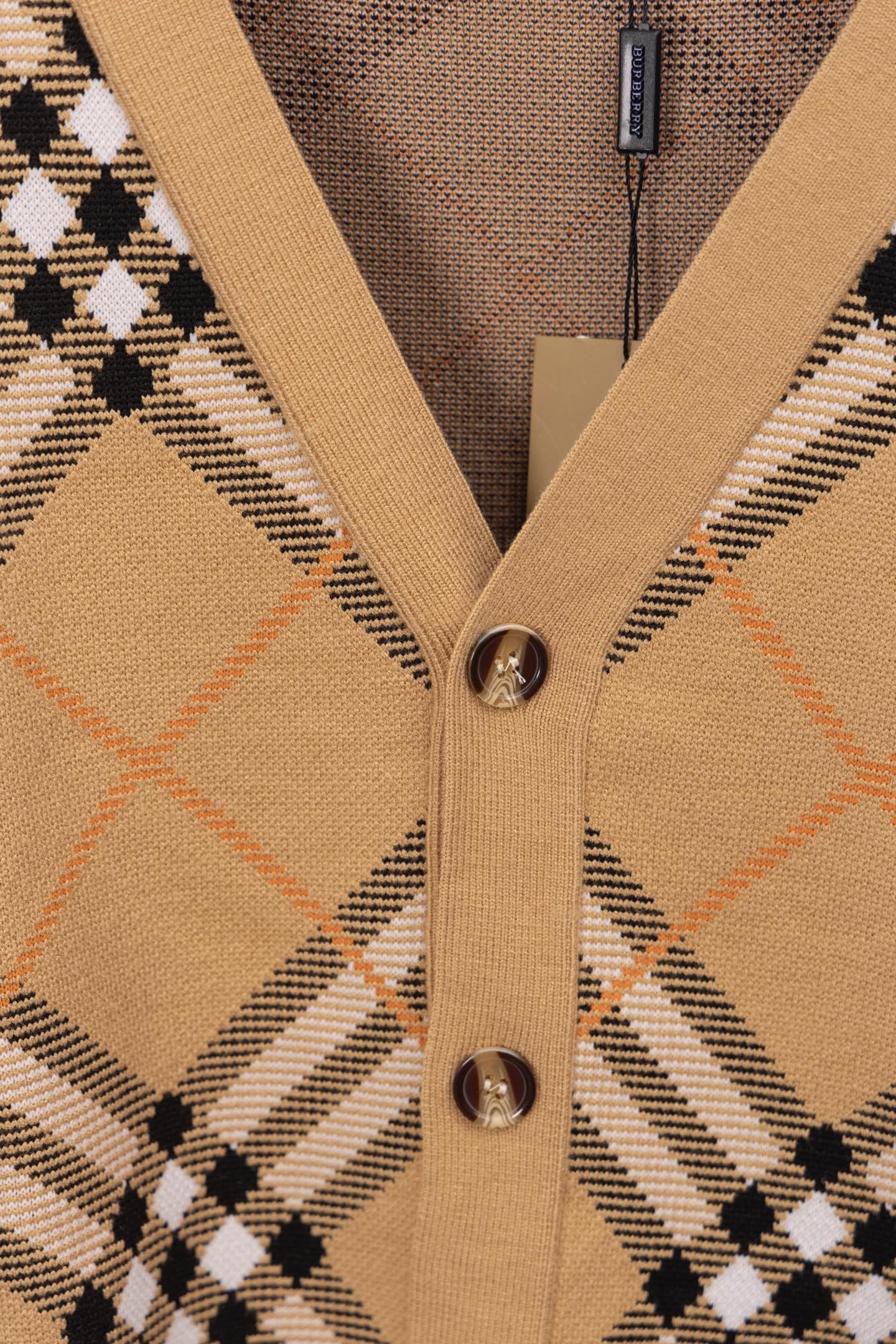 [TOP] BURBERRY Knitted Cardigan -  Khaki