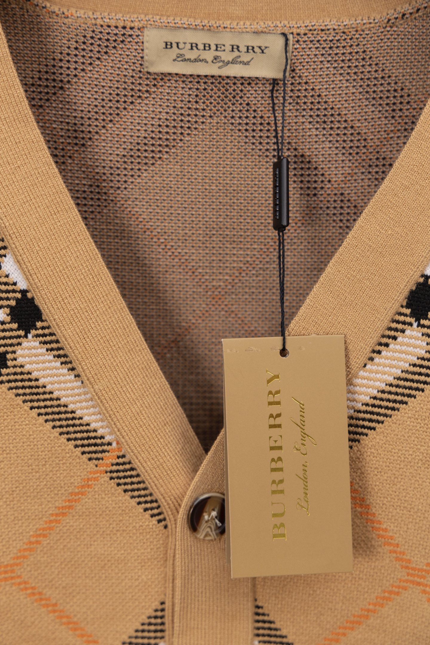 [TOP] BURBERRY Knitted Cardigan -  Khaki