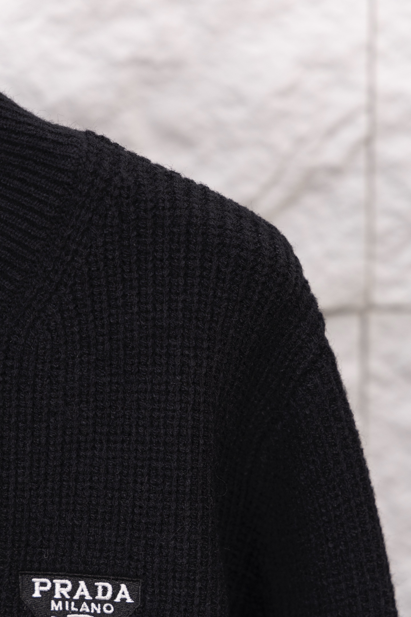 [TOP] PRADA Knitted Cardigan -  Black