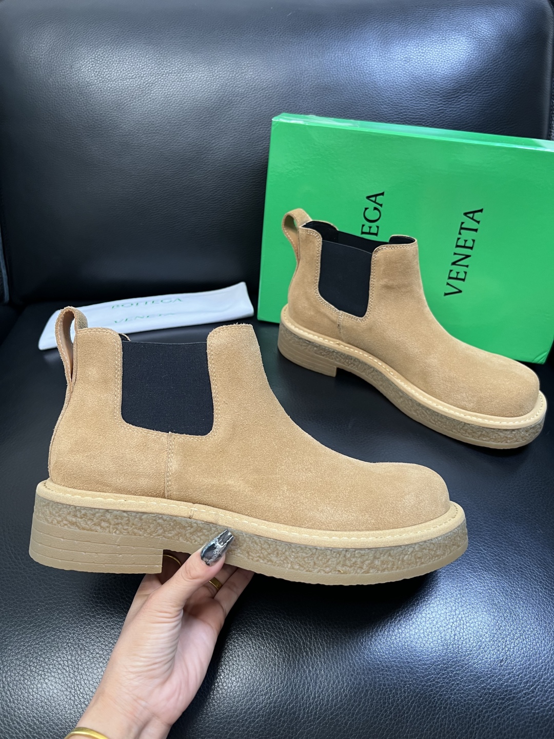 [TOP] Bottega Veneta BV Men's/Women's Short Boots Calfskin - 2 Color