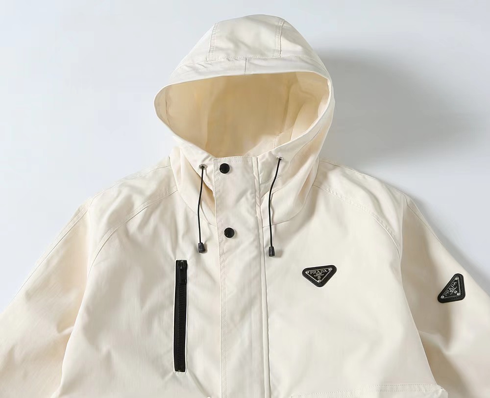 [TOP] PRADA Men's Jacket - White