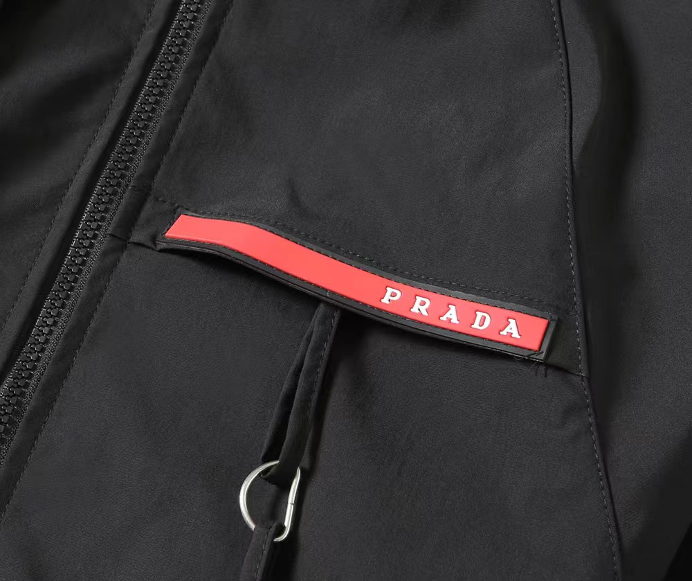 [TOP] PRADA Men's Jacket - Black